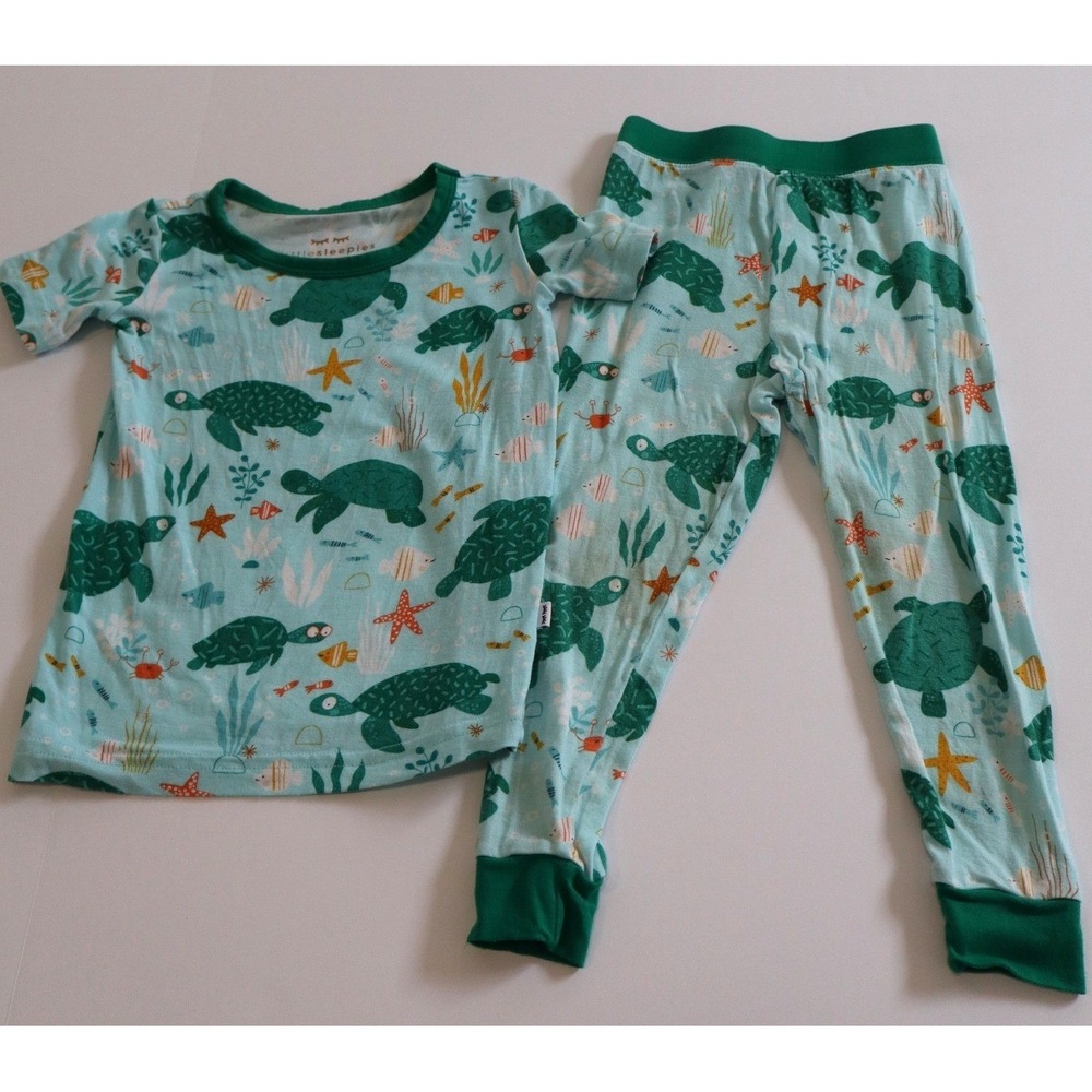 Little Sleepies Sea Turtles Two-Piece Pajama Set 12-18 Months